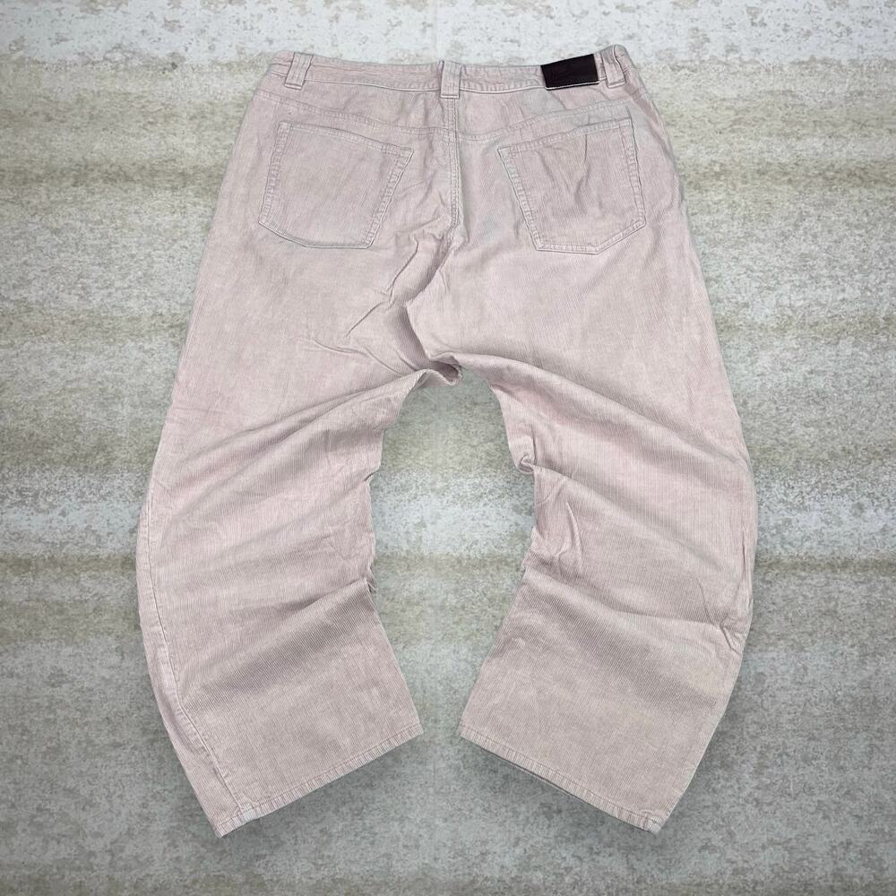 Vintage Y2K Woolrich Corduroy Pants 38x30 Baggy Fit Tan Flat Front Trousers